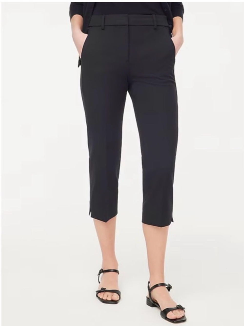 NWT J. Crew Slim Straight-leg Capri Pant Black